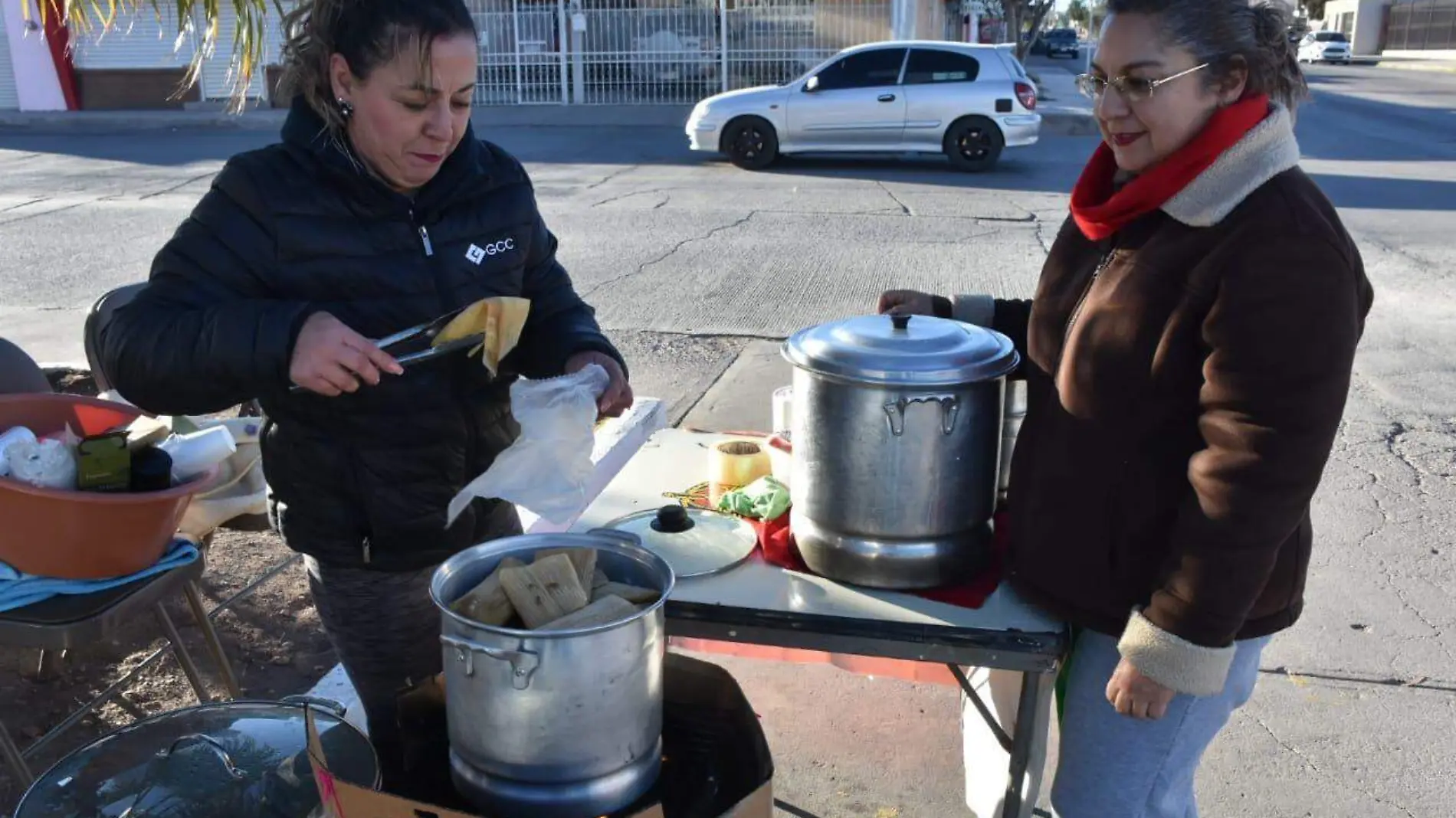 tamales puesto ambulante comida 